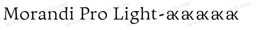 Morandi Pro Light字体转换